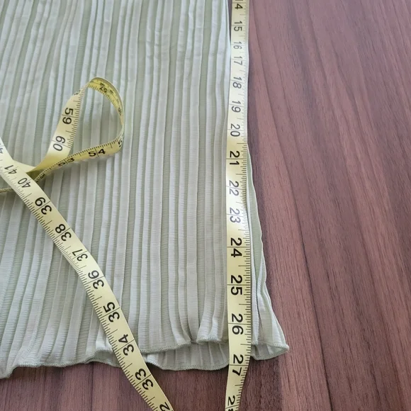 Lulus Women's Lime Green Plisse Sleeveless Wide-Leg Jumpsuit Size L Summwr Chic - Picture 15 of 16